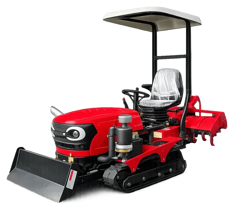QD35 paletli traktör — 35 HP, dar gövdeli paletli bahçe ve tarla traktörü